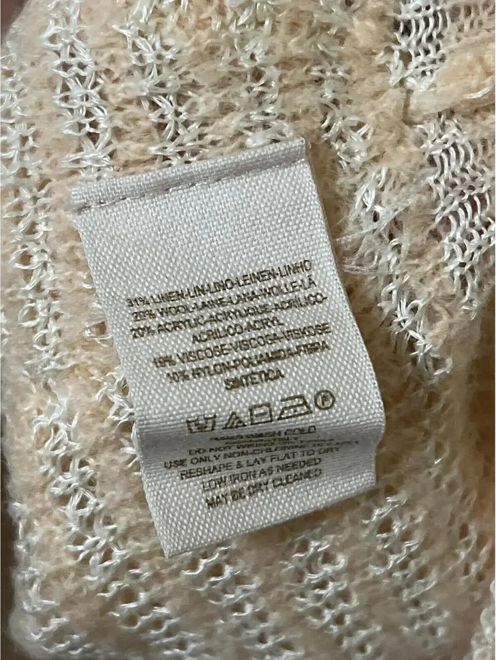 Free People cream knit